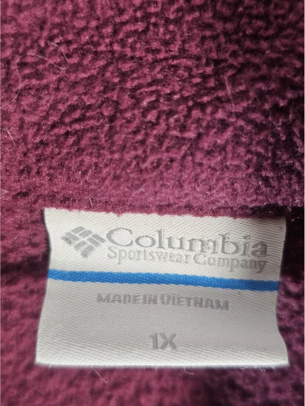 Columbia Jacket Womens 1X Plus Purple Full Zip Long Sleeve Mid-Length Pockets